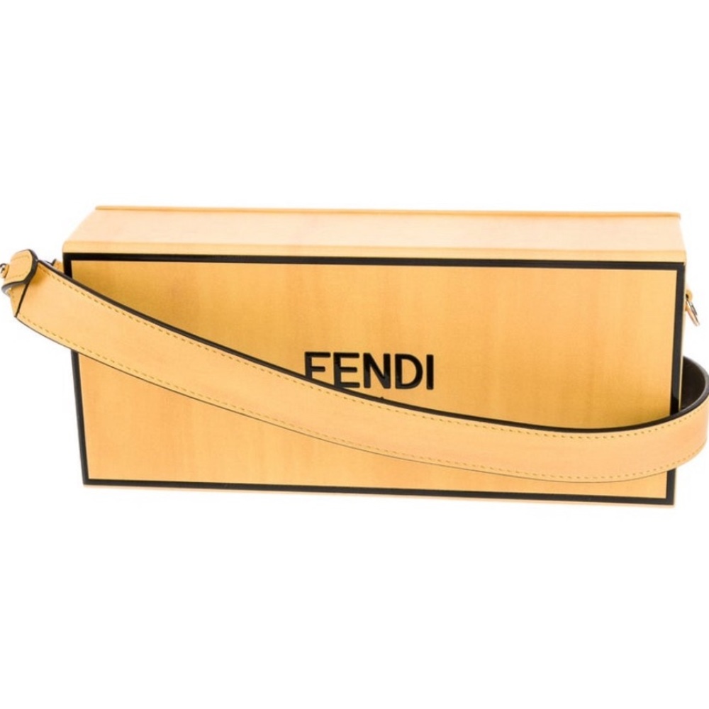 Authentic! Yellow leather Fendi Crossbody bag